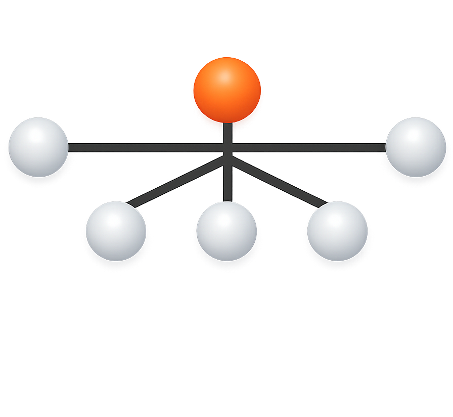 Symbolbild: verbundene Workflow-Knoten - Automatisierung mit n8n