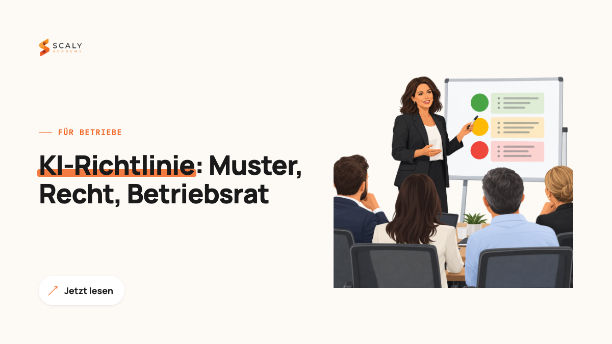 KI-Richtlinie im Unternehmen: Muster, Recht und Betriebsrat