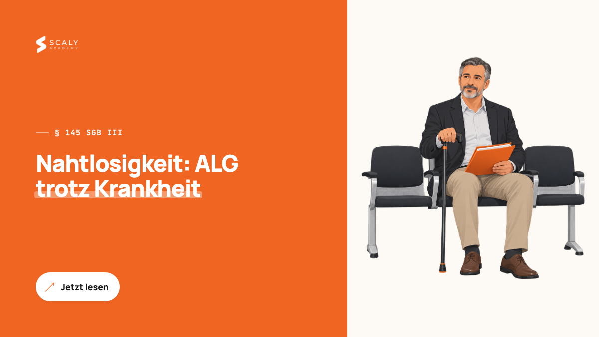 Nahtlosigkeitsregelung: Arbeitslosengeld nach dem Krankengeld